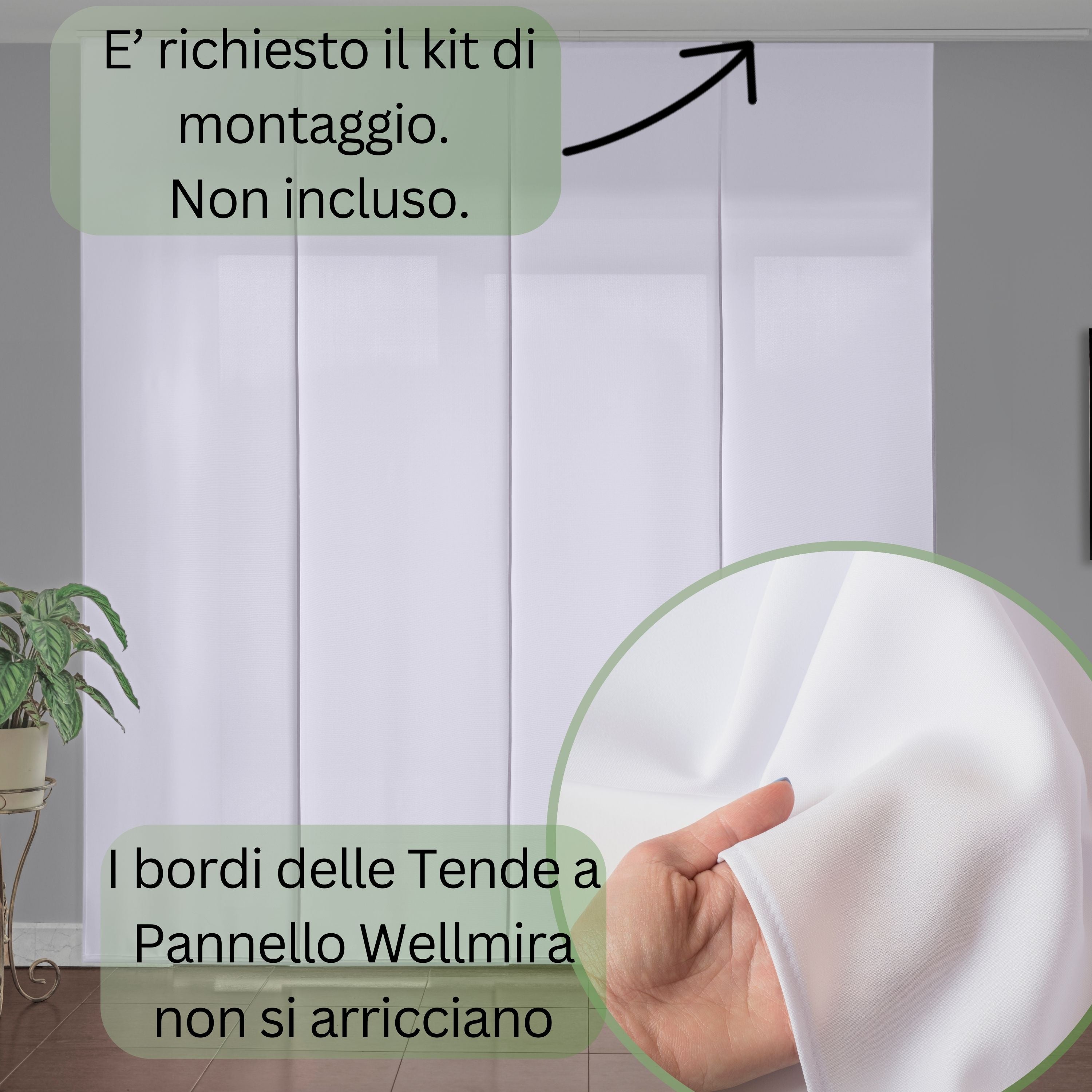 Set di 8 Tende a Pannello Campo di Papaveri al Tramonto