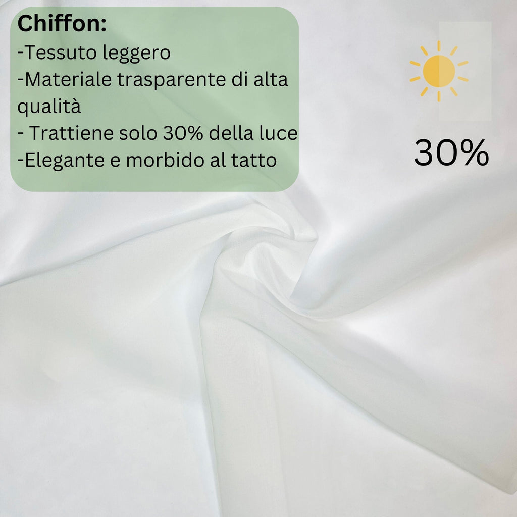 Tenda a Pannello Bianca Chiffon