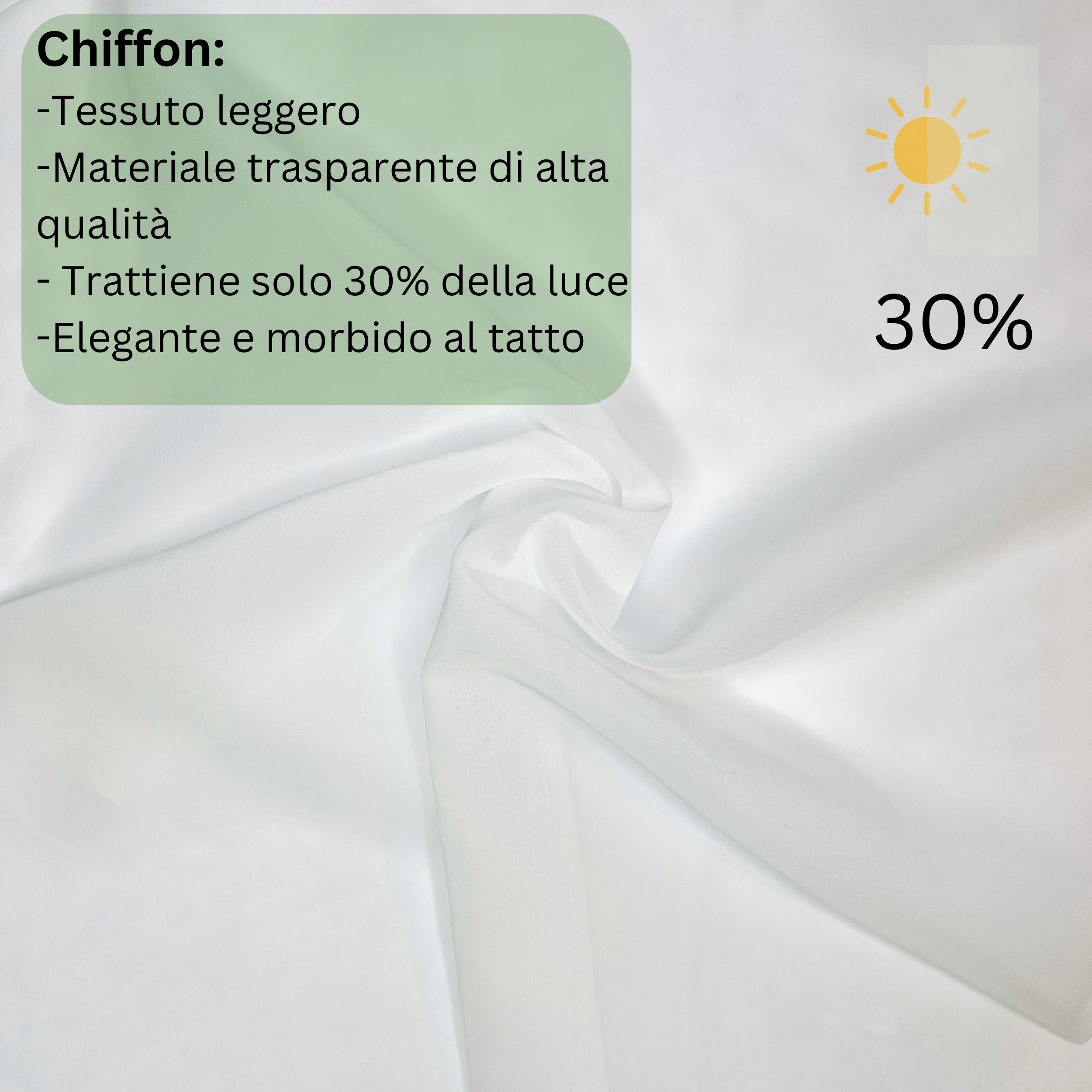 Tenda a Pannello Bianca Chiffon