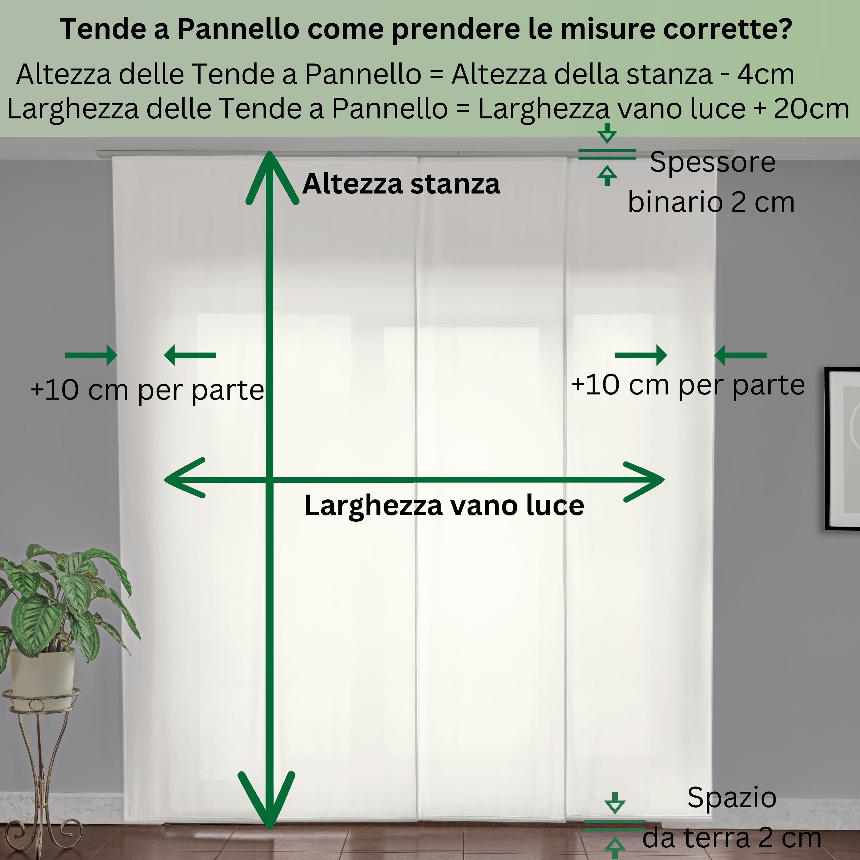 Set di 4 Tende a Pannello Rilievo Floreale