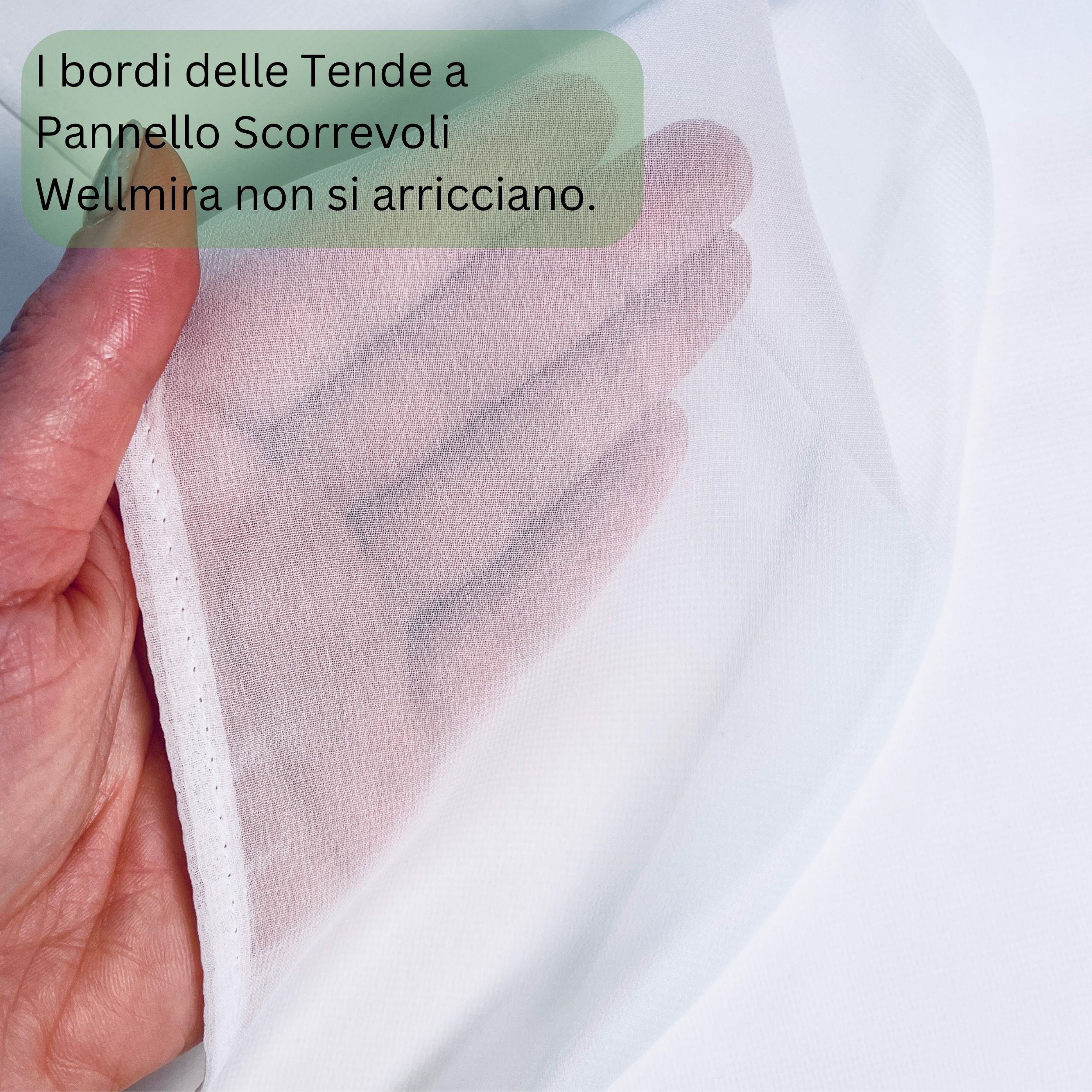 Tenda a Pannello Bianca Chiffon