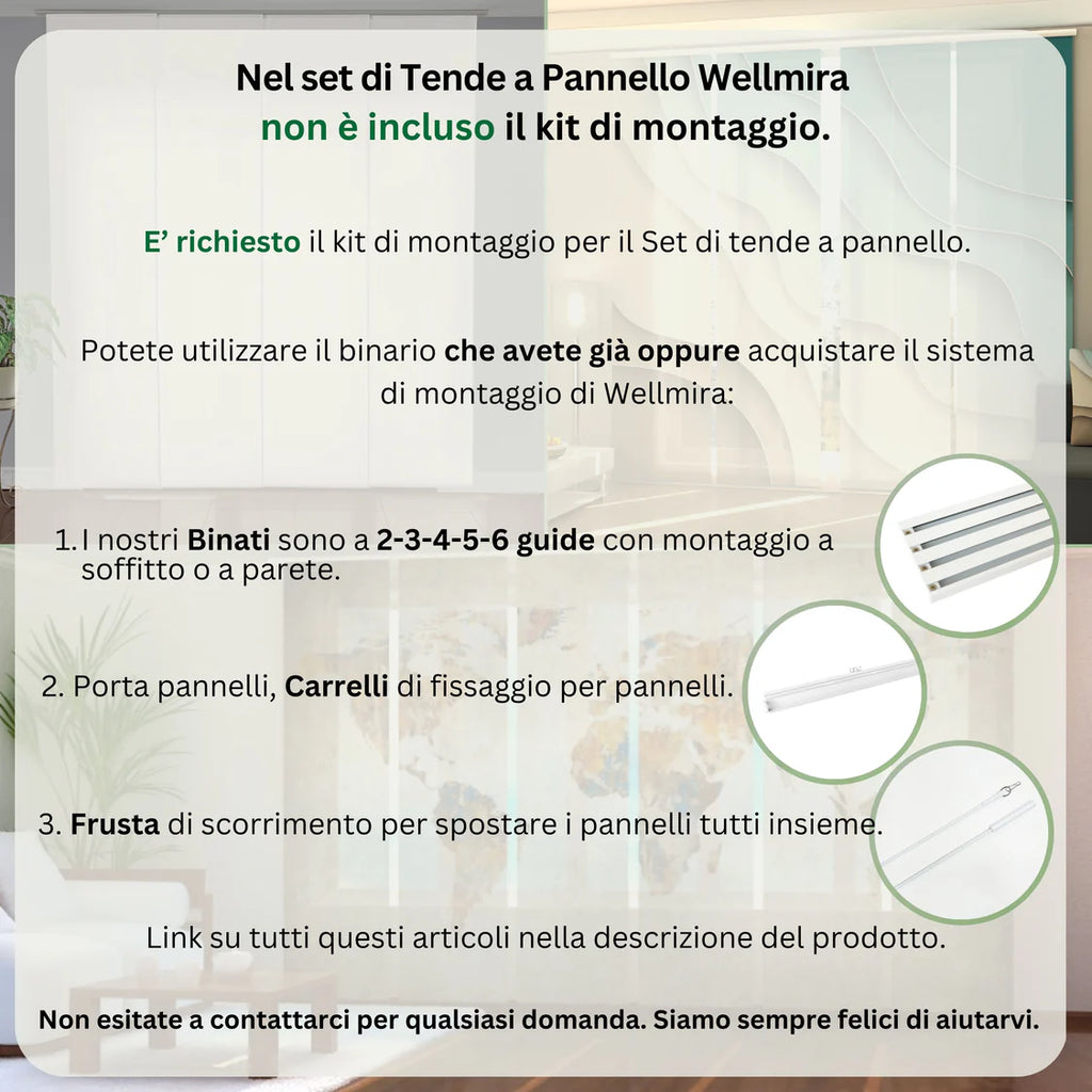 Tende Pannello + Tende  Pacchetto con Logo Personalizzato