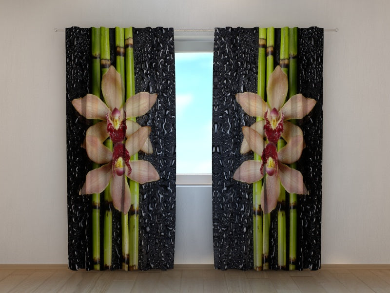 Foto Tende BambC9, Orchidee e Gocce