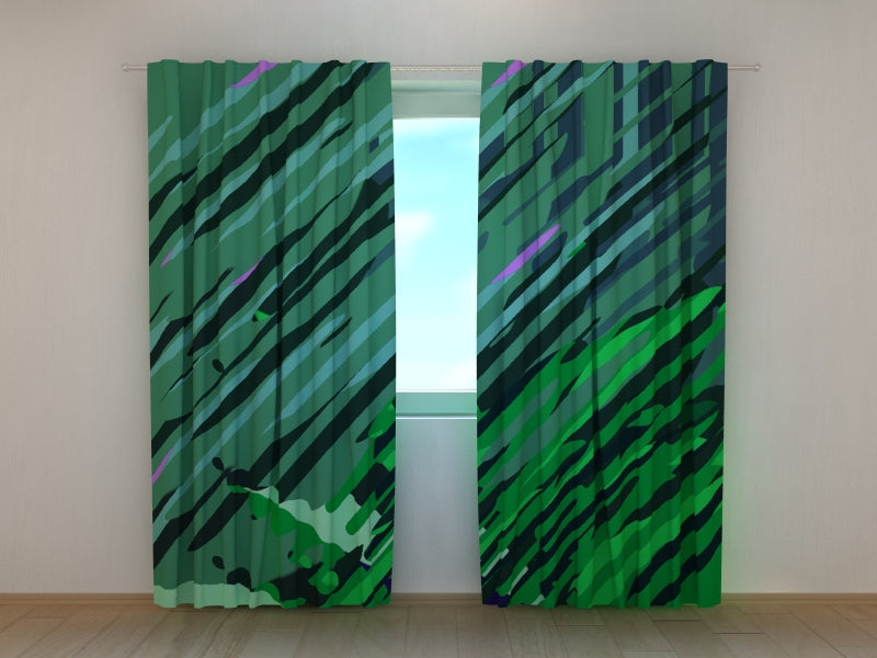 Foto Tende Graziosa Illustrazione Verde