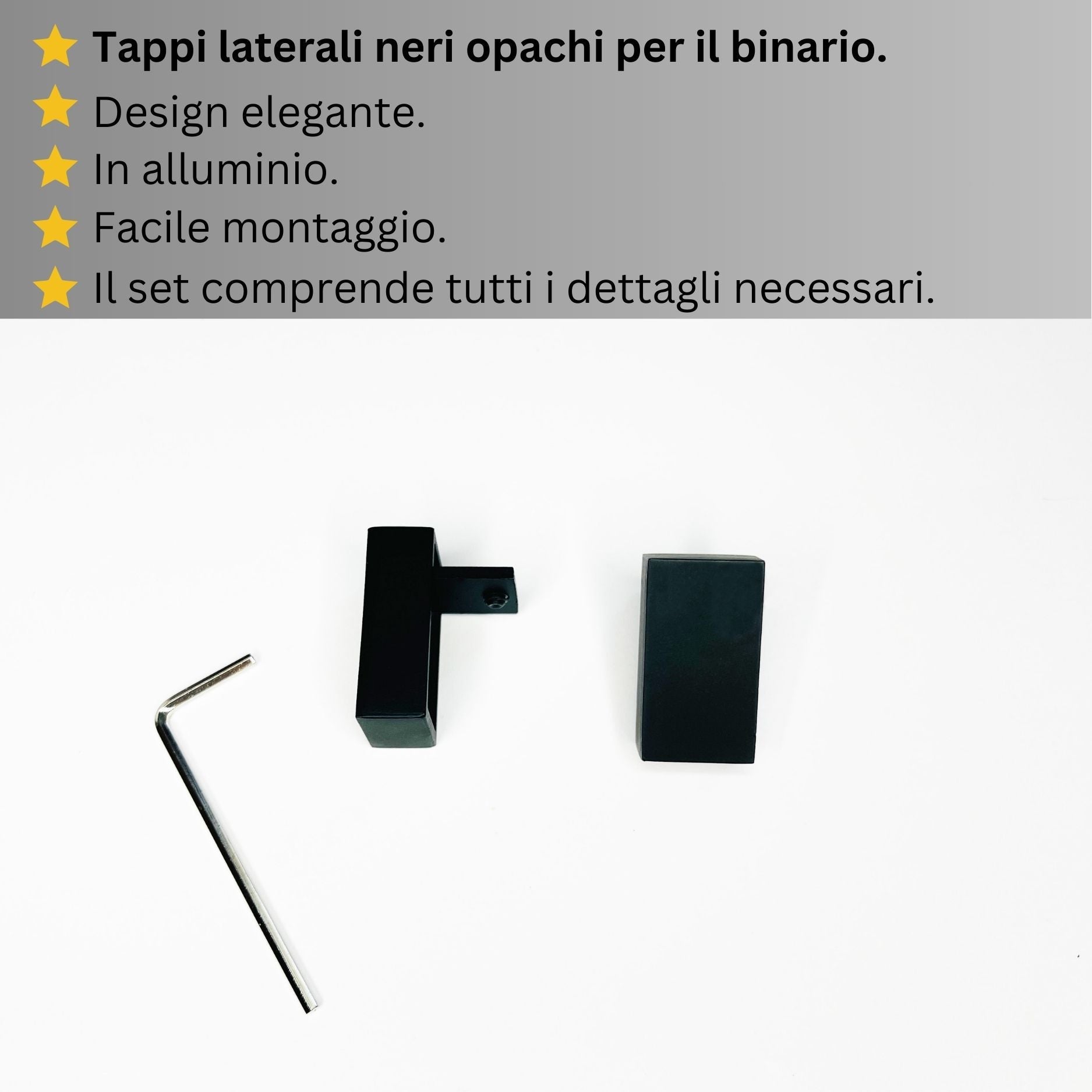 Binario per Tende, Singolo, color Nero Opaco, a Soffitto – Misure Personalizzate, Design Moderno e Funzionale