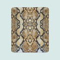 Coperta in Flanella Pelle di Serpente Marrone