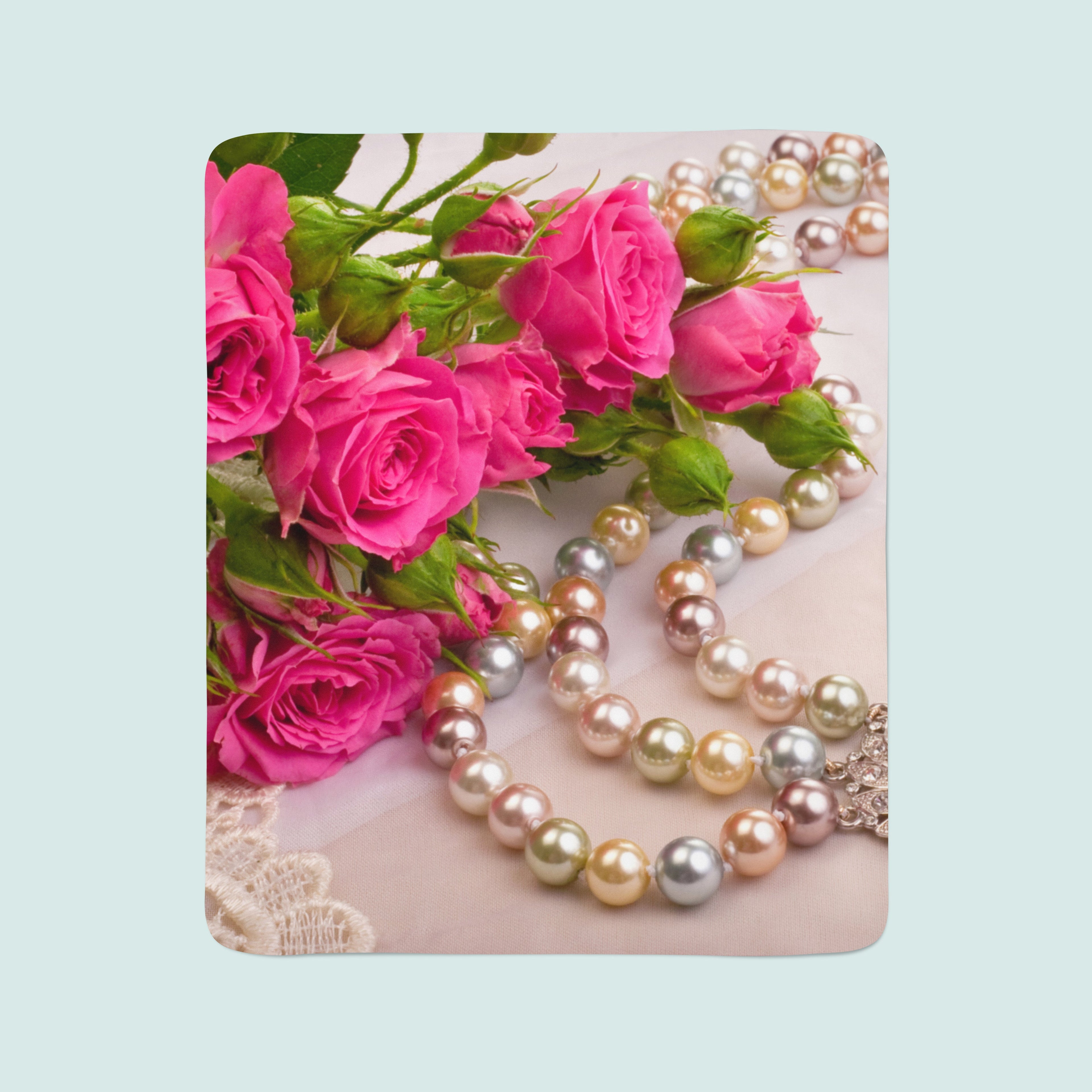 Coperta in Flanella Rose e Perle