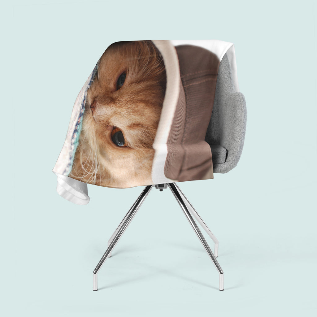 Coperta in Flanella Gatto nel Cappello