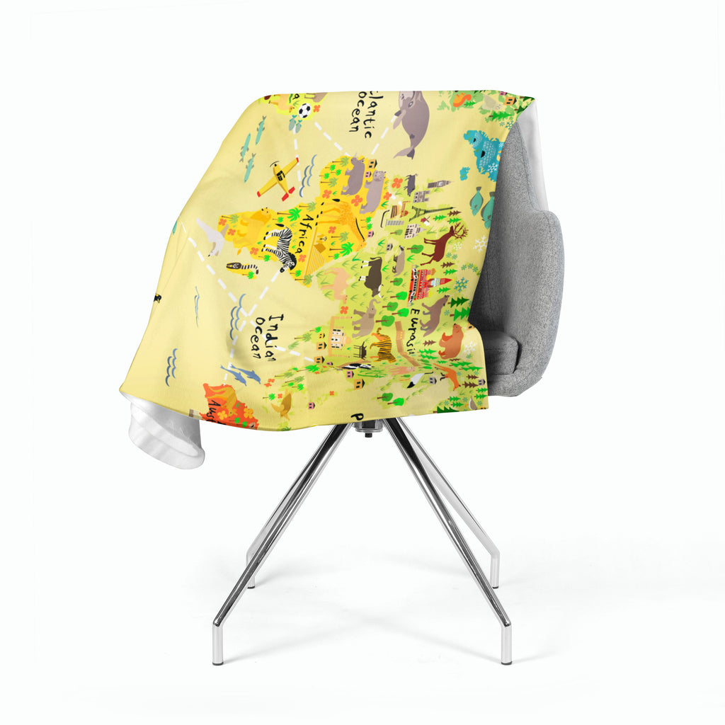 Coperta in Flanella Mappa per Bambini