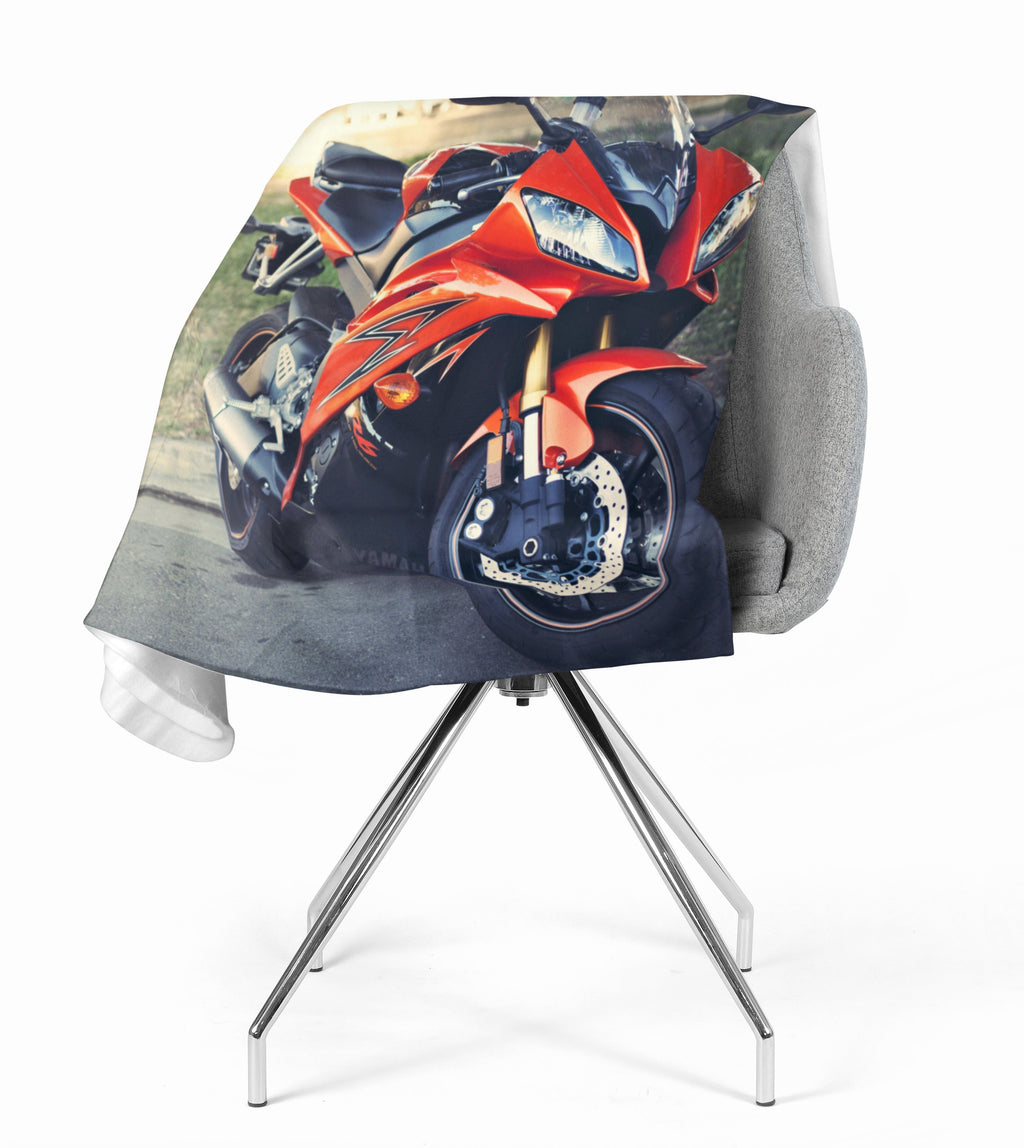 Coperta in Flanella Moto Rossa