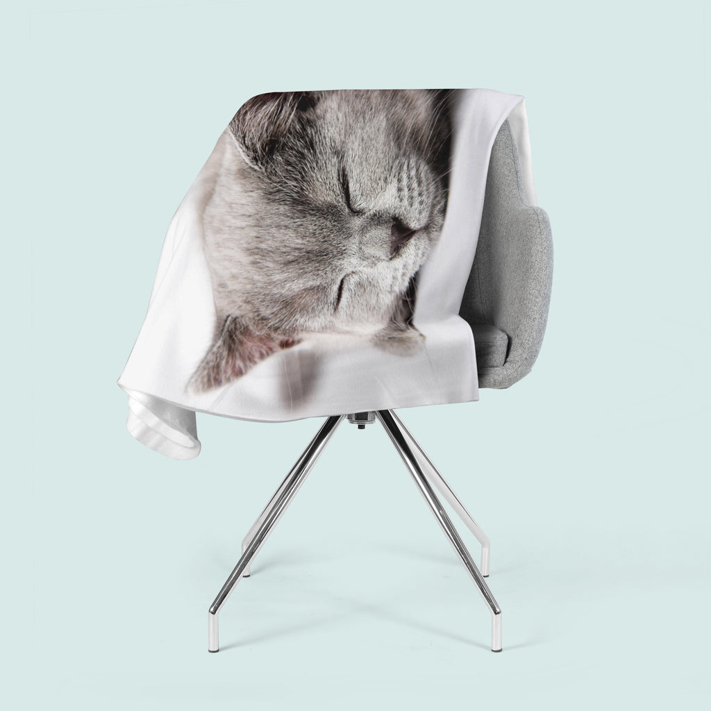 Coperta in Flanella Gatto Addormentato