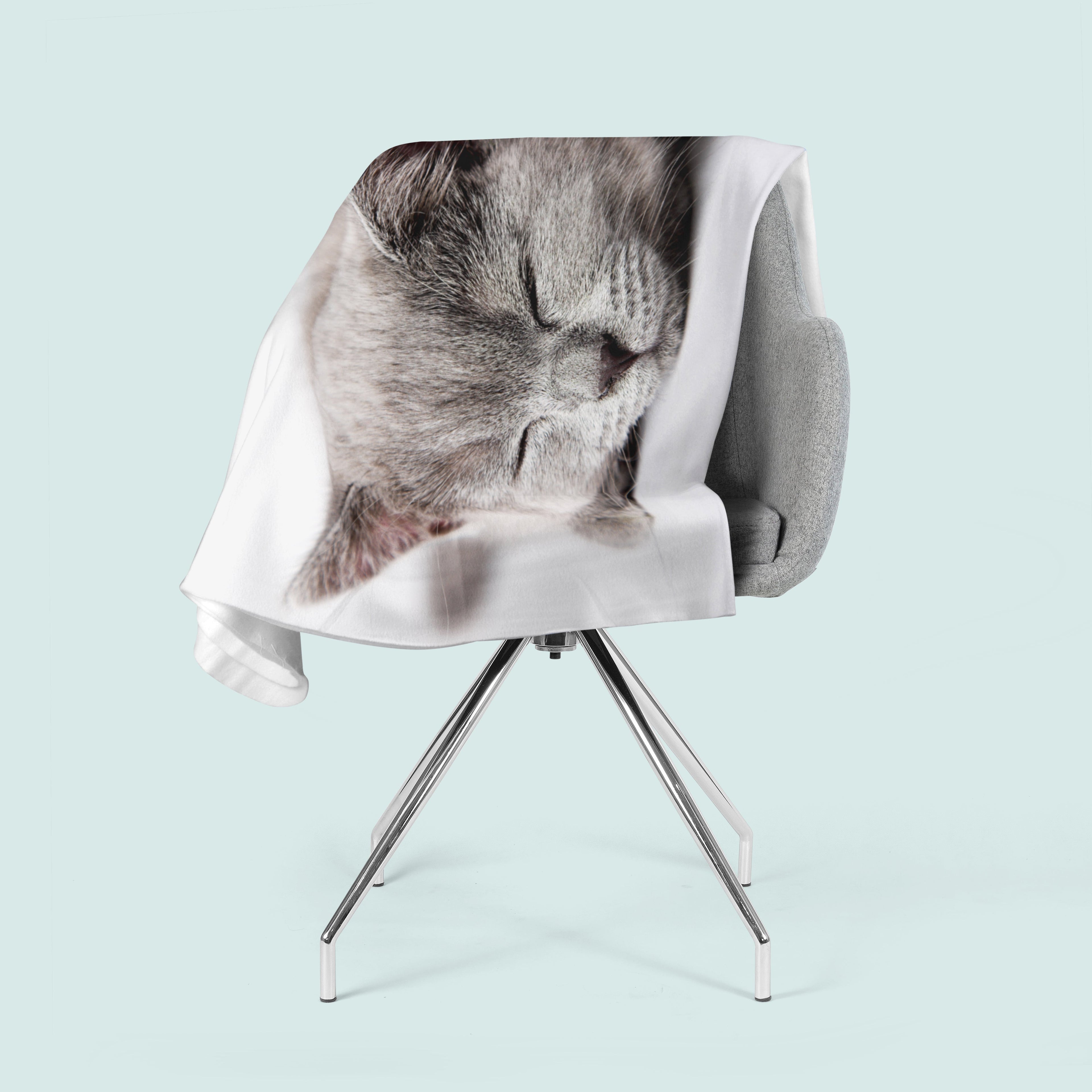 Coperta in Flanella Gatto Addormentato