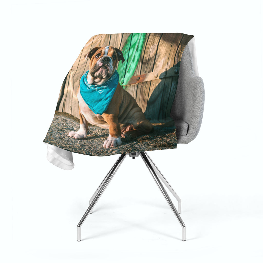 Coperta in Flanella Cucciolo di Bulldog Inglese Elegante