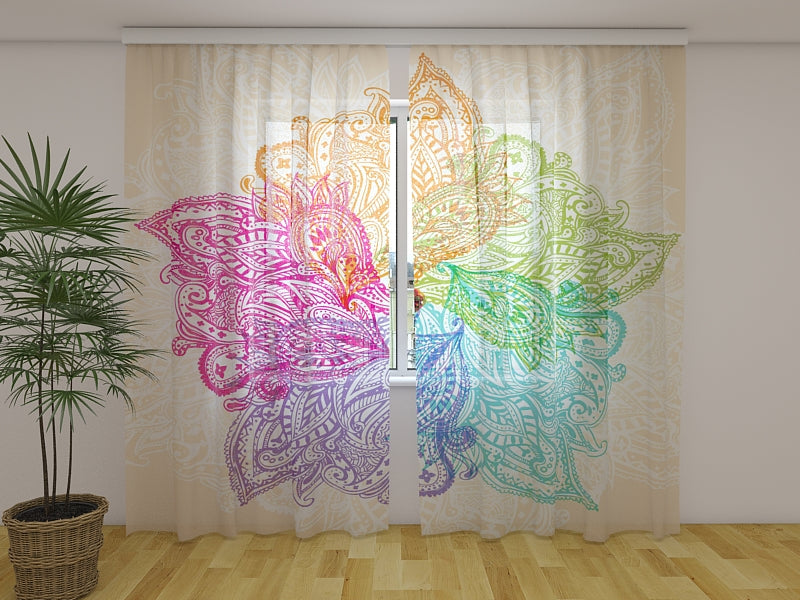 Foto Tende Mandala Colorato