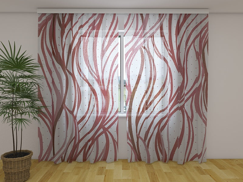 Foto Tende Onde Rosse Astratte
