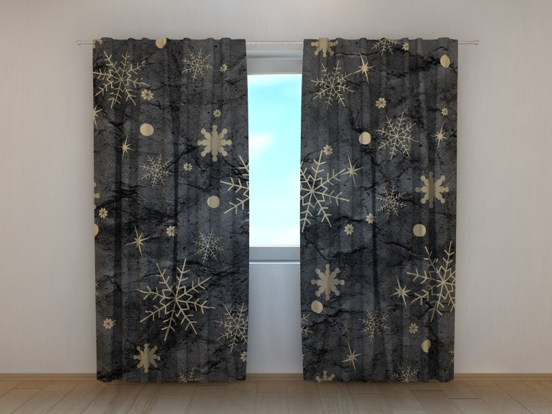 Foto Tende Fiocchi di Neve Dorati