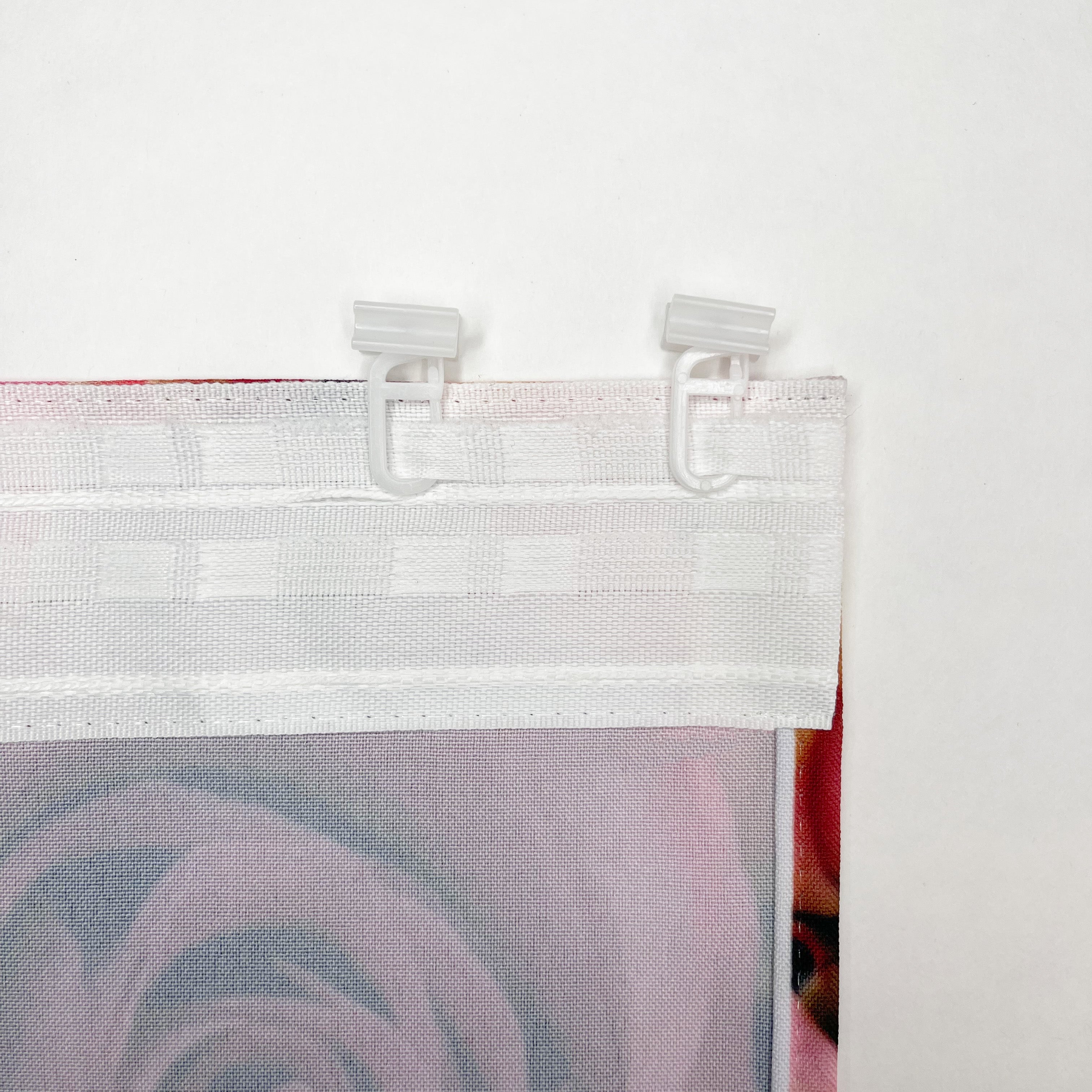 Gancetti per tende in plastica bianca, confezione da 10 pezzi
