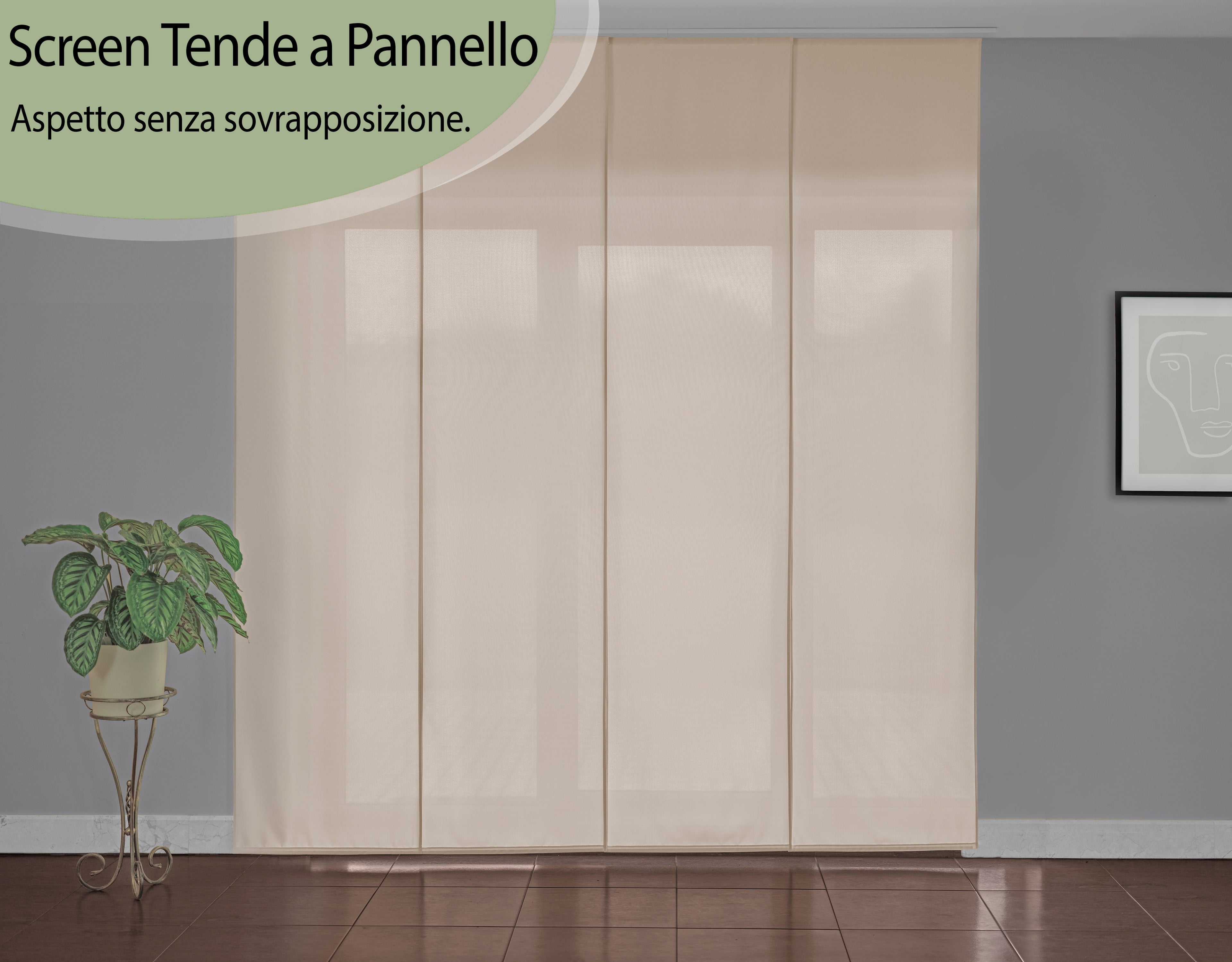 Tenda a Pannello Colore Beige Chiaro Screen