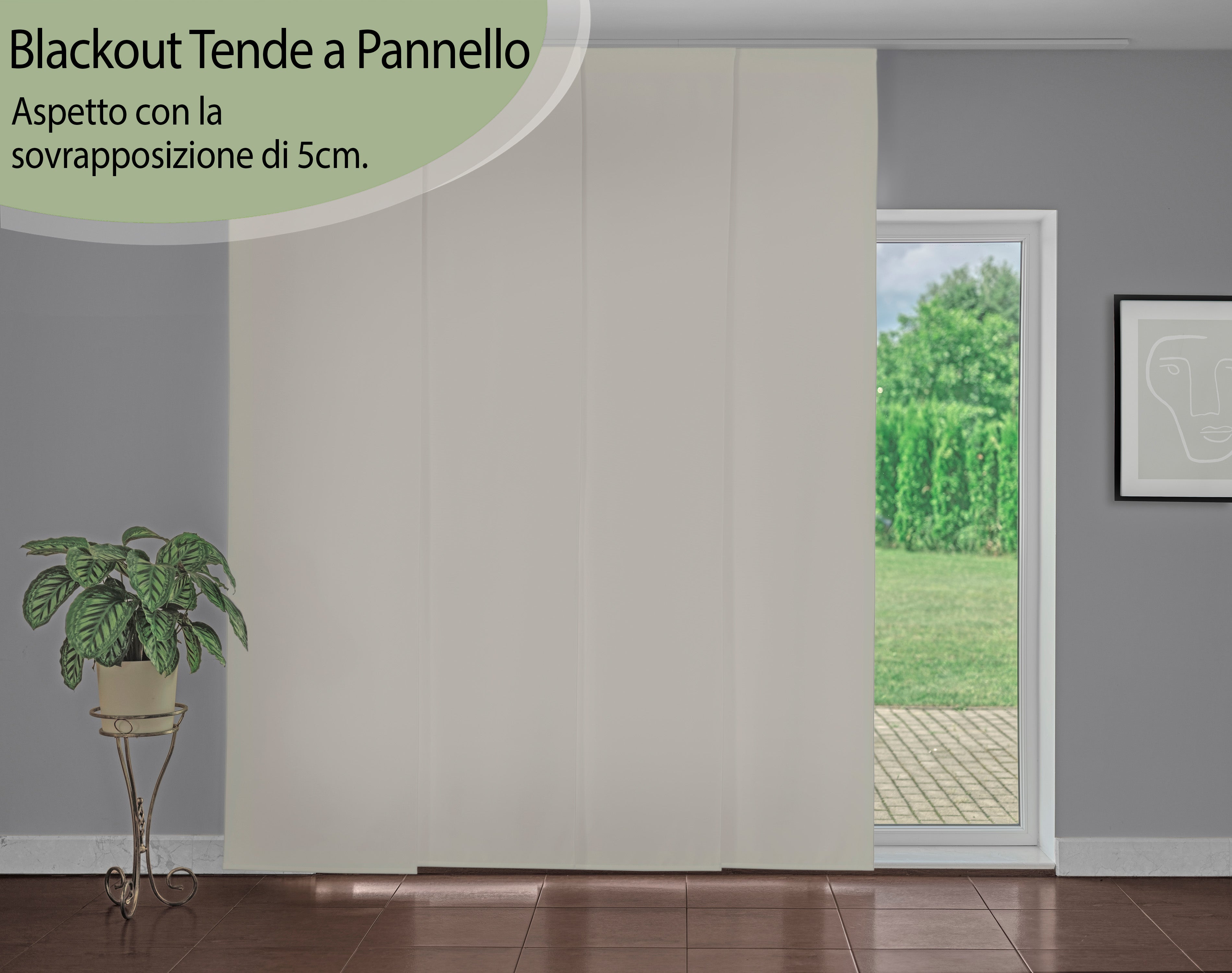Tenda a Pannello Bianca Blackout