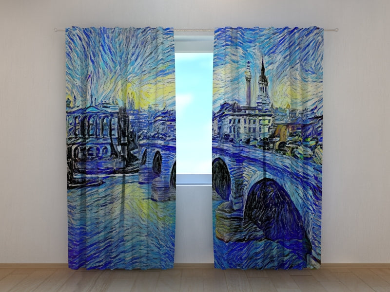 Foto Tende London Bridge stile Van Gogh