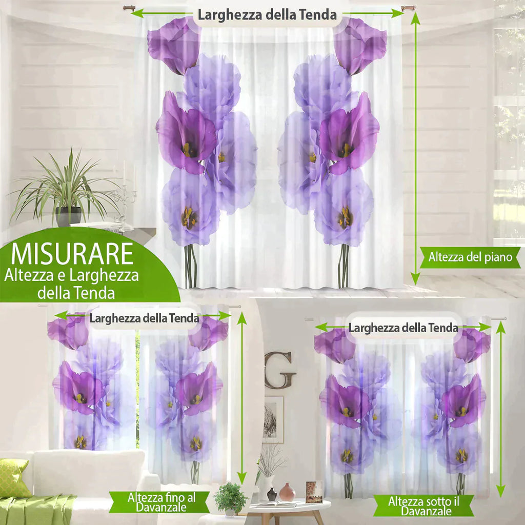Foto Tende Delicate Iris Blu