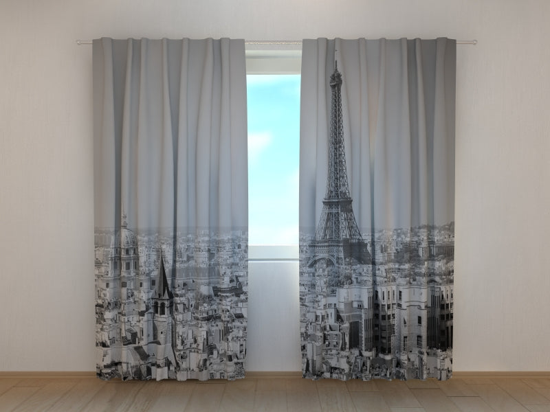 Foto Tende Mattinata a Parigi in Bianco e Nero