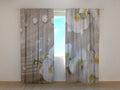 Foto Tende Orchidee e Strass su Seta Beige 2