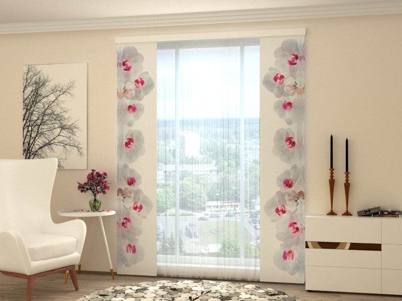 Set di 2 Tende a Pannello Orchidee Musicali