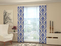 Set di 2 Tende a Pannello Ornamento Blu