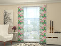 Set di 2 Tende a Pannello Fenicottero Rosa e Orchidee