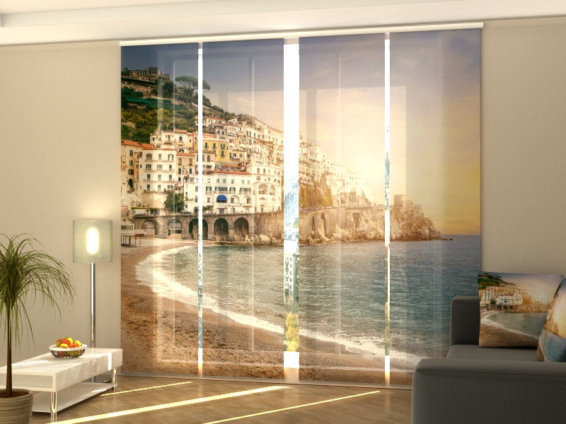 Set di 4 Tende a Pannello Bellissima Costiera Amalfitana