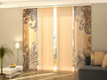 Set di 4 Tende a Pannello Bellissimi Ornamenti Blu
