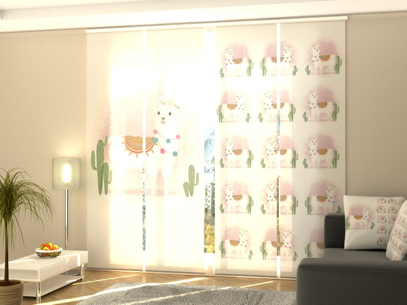 Set di 4 Tende a Pannello Alpaca Carino