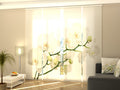 Set di 4 Tende a Pannello Orchidea Bianca Delicata