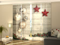 Set di 4 Tende a Pannello Eleganti Decorazioni Natalizie