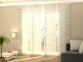 Set di 4 Tende a Pannello Rilievo Vittoriano Floreale