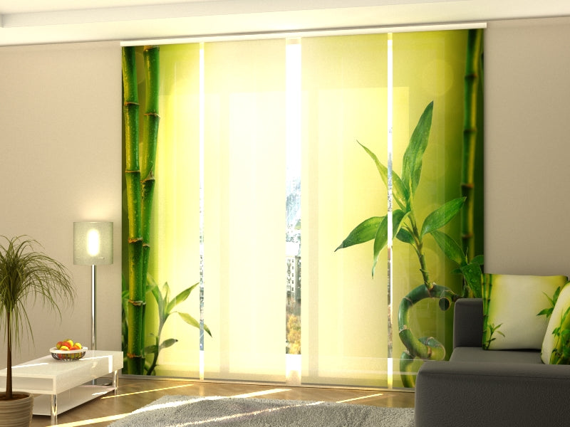 Set di 4 Tende a Pannello BambC9 Fresco Verde