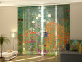 Set di 4 Tende a Pannello Gustav Klimt Giardino Fiorito