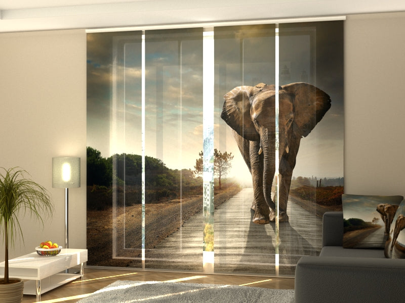 Set di 4 Tende a Pannello Elefante Imperiale