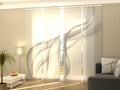 Set di 4 Tende a Pannello Astrazione Grigia Chiara 2