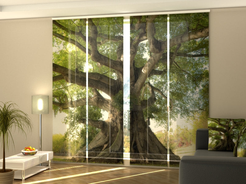 Set di 4 Tende a Pannello Albero Della Vita