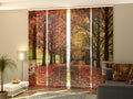Set di 4 Tende a Pannello Autunno Rosso