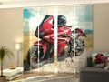 Set di 4 Tende a Pannello Moto Honda Rossa