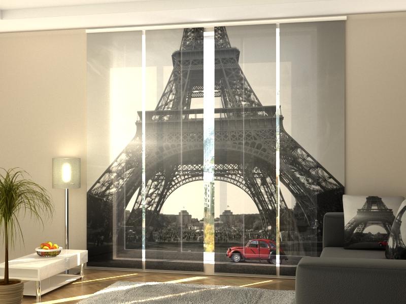 Set di 4 Tende a Pannello Auto RetrC2 e Torre Eiffel