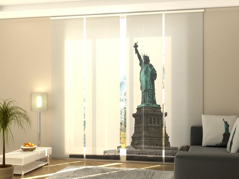 Set di 4 Tende a Pannello Statua della LibertC