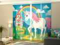 Set di 4 Tende a Pannello Unicorno