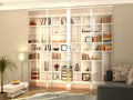 Set di 4 Tende a Pannello Libreria Bianca