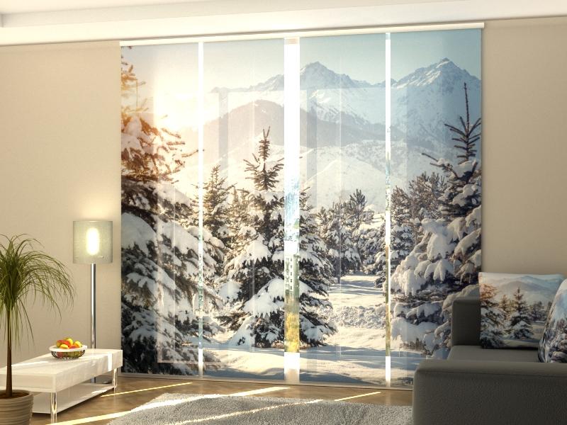 Set di 4 Tende a Pannello Sole Invernale