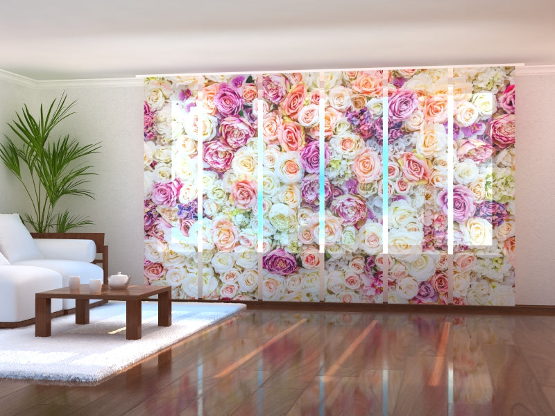 Set di 6 Tende a Pannello Incredibile Muro di Fiori