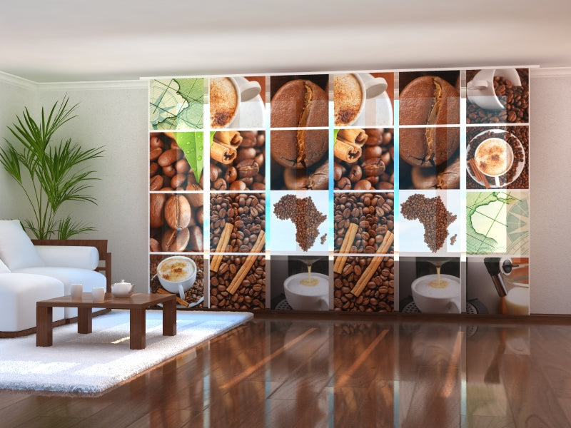 Set di 6 Tende a Pannello Caff�� Africa